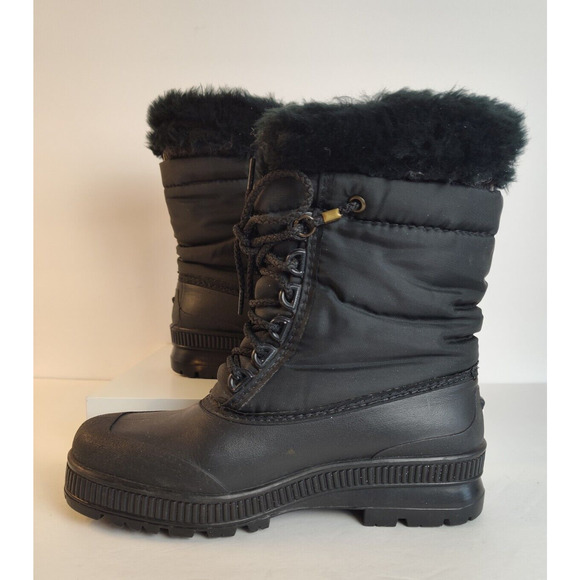 Sorel Boots Women's 6 Black Duck Boots Ankle Winter Snow Snowflake Vintage - Picture 5 of 14